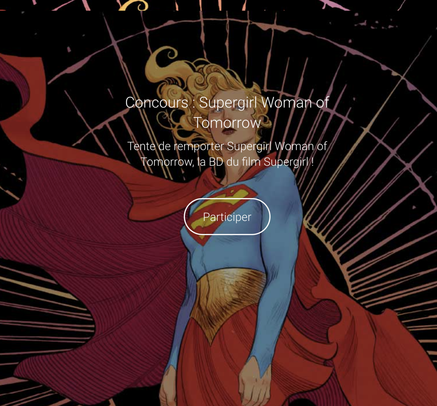 Concours Urban Comics Supergirl Woman of Tomorrow BD du film