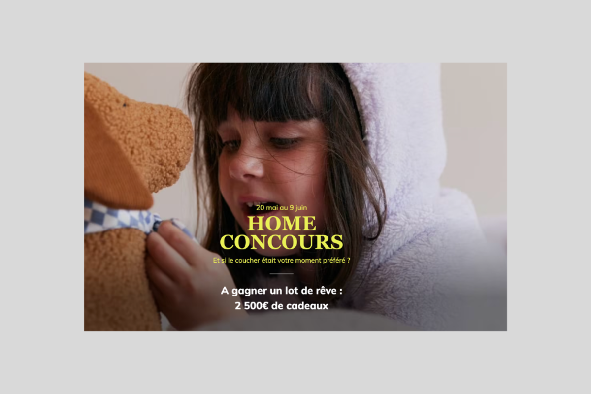 Concours Vertbaudet Home Stories 2026 : carte cadeau 1000€ + déco Papermint Rituals Enfance Paris Gallimard L'Infuseur, tirage au sort 10 juin