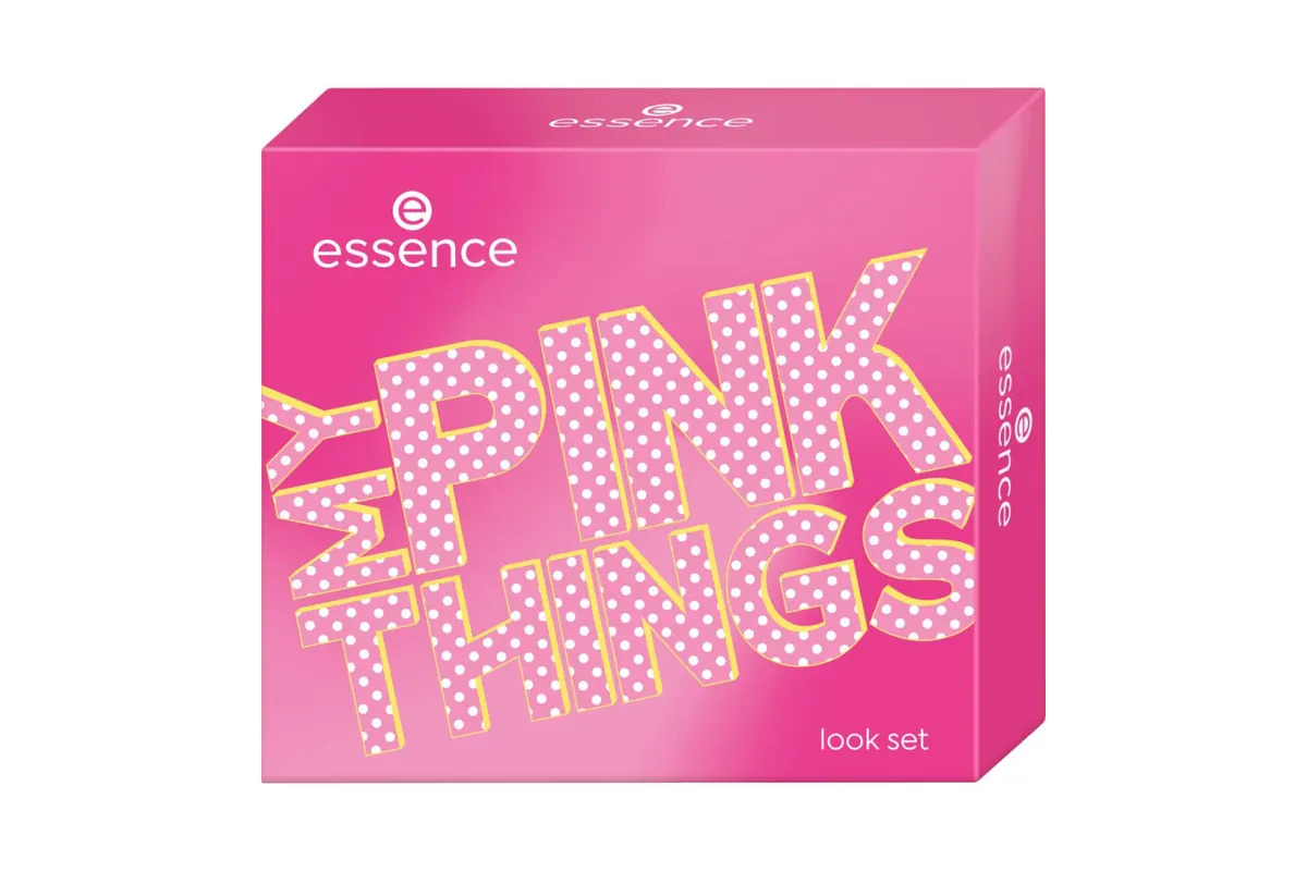 Boîte rose du coffret Essence My Pink Things en édition limitée