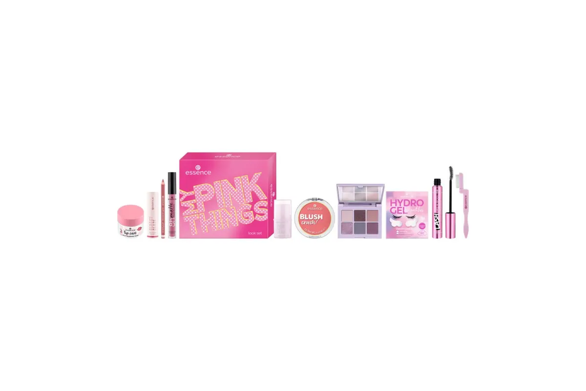 Coffret Essence My Pink Things et ses 10 produits de maquillage roses