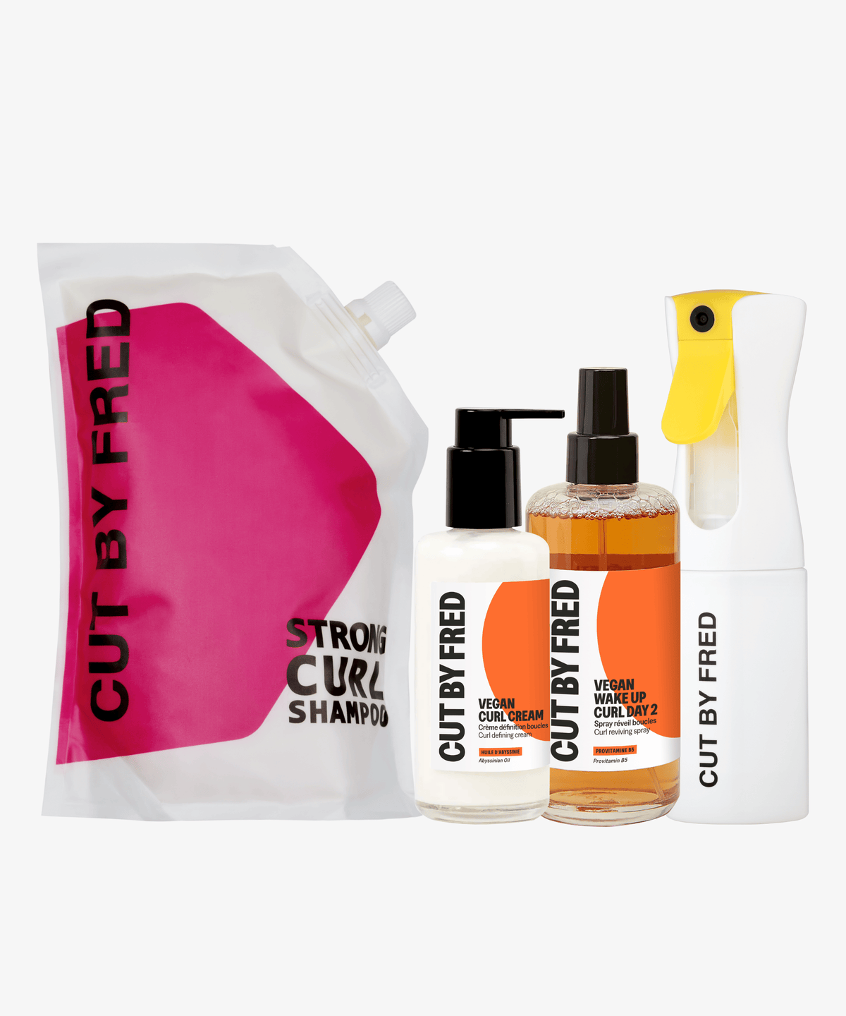 Trio cheveux bouclés CUT BY FRED avec spray Pschiitt offert