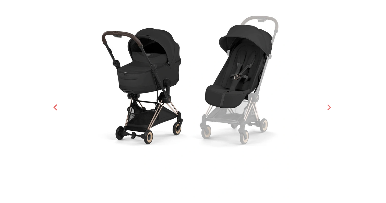 Poussette Duo CYBEX COYA avec nacelle pliable et version poussette compacte