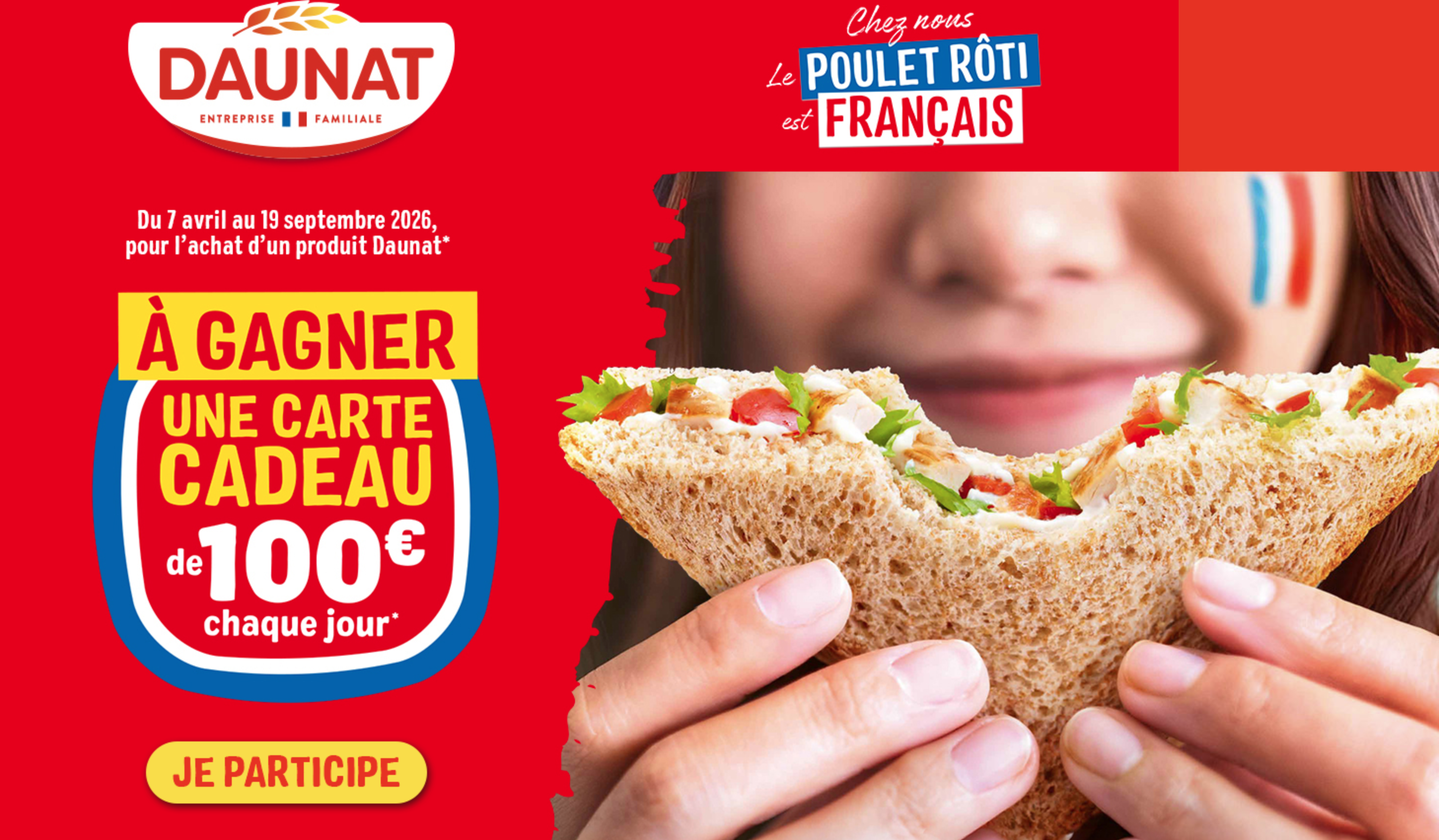 Daunat jeu concours carte cadeau 100 euros a gagner chaque jour