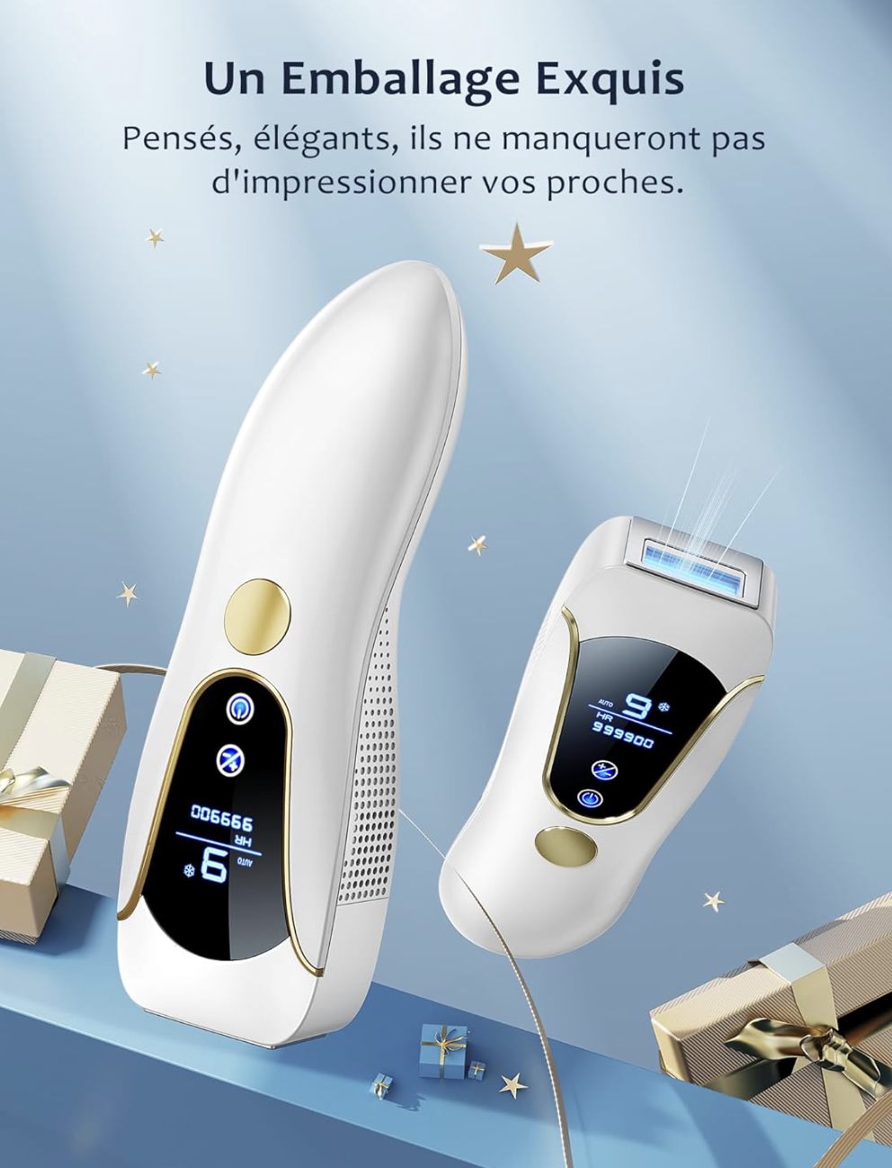 Deplite epilateur lumiere pulsee IPL avec fonction de refroidissement