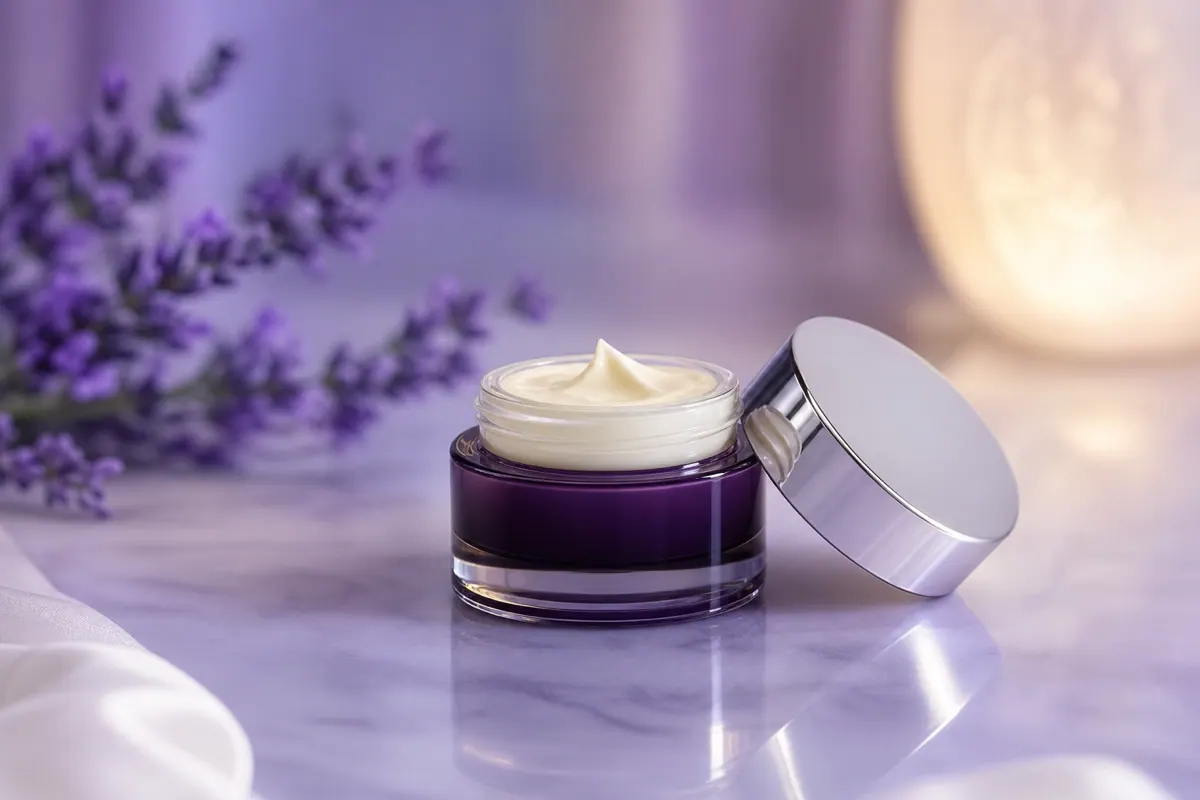 Pot de soin contour des yeux de nuit à la lavande, format 15 ml