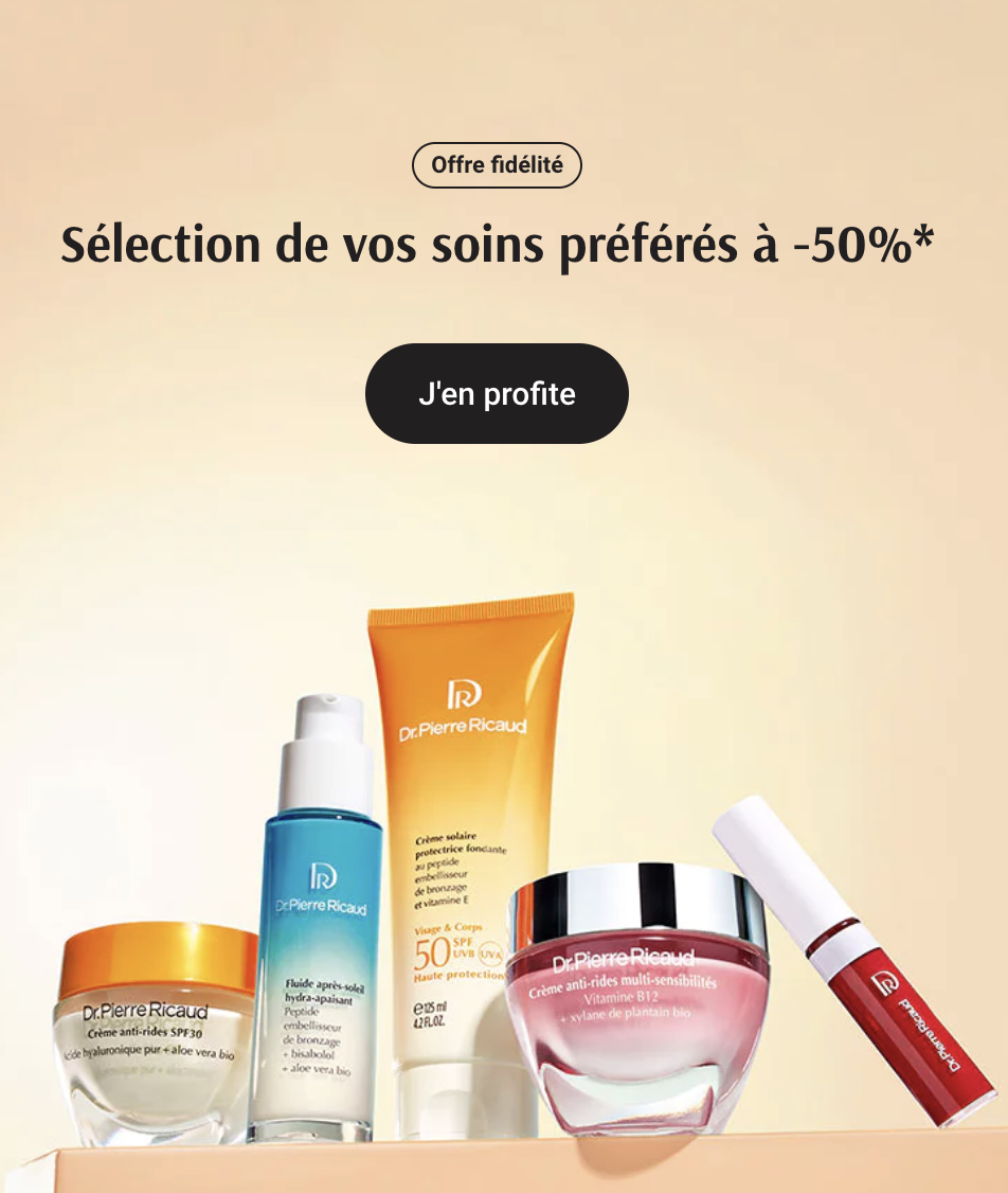 Sélection de soins Dr Pierre Ricaud à -50% avril 2026