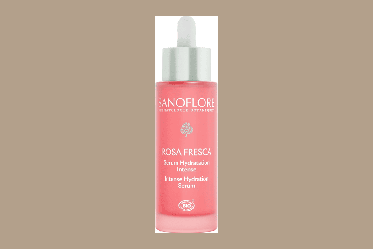 Sanoflore Rosa Fresca Aqua eau de rose bio Ecocert française Drôme éco-pack emballage recyclable rose premium distribution large peaux normales sensibles hydratation intense