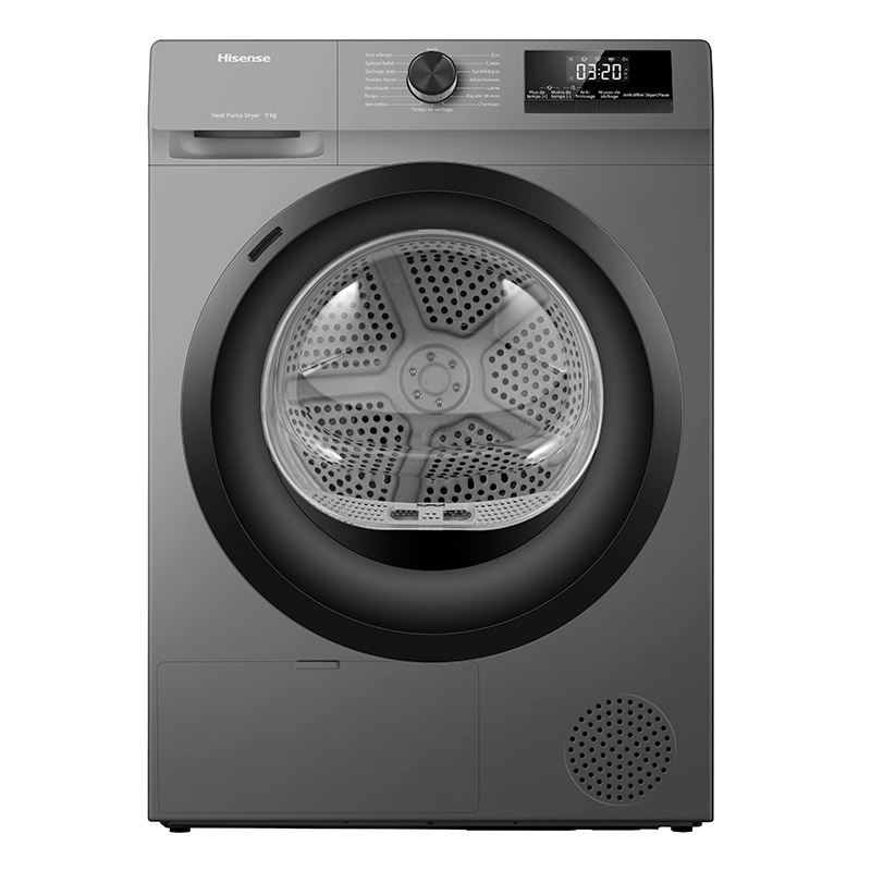 Sèche-linge pompe à chaleur Hisense DHQE900UTDC 9 kg gris