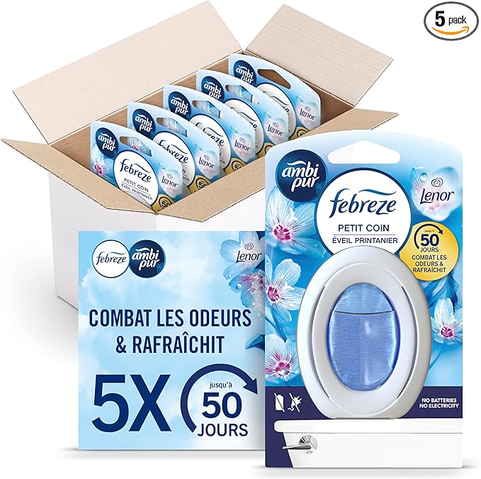Lot de cinq désodorisants WC Febreze Petit Coin Éveil Printanier