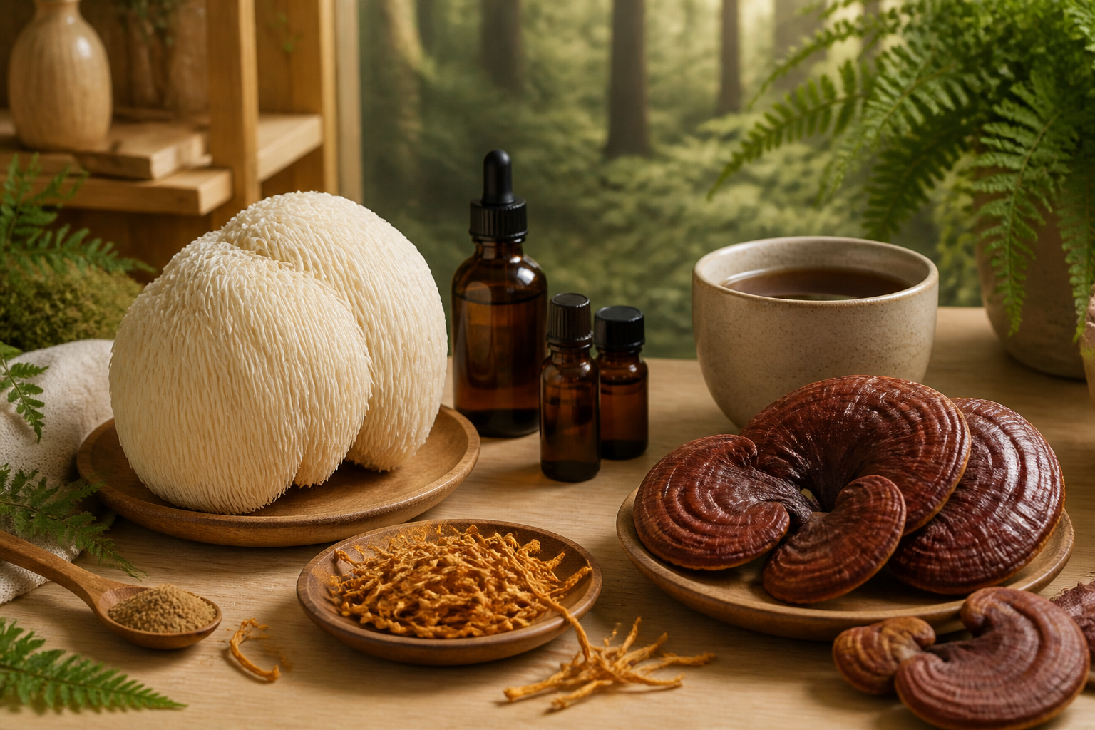 Champignons Lion's Mane, Cordyceps et Reishi présentés pour un avis sur French Mush