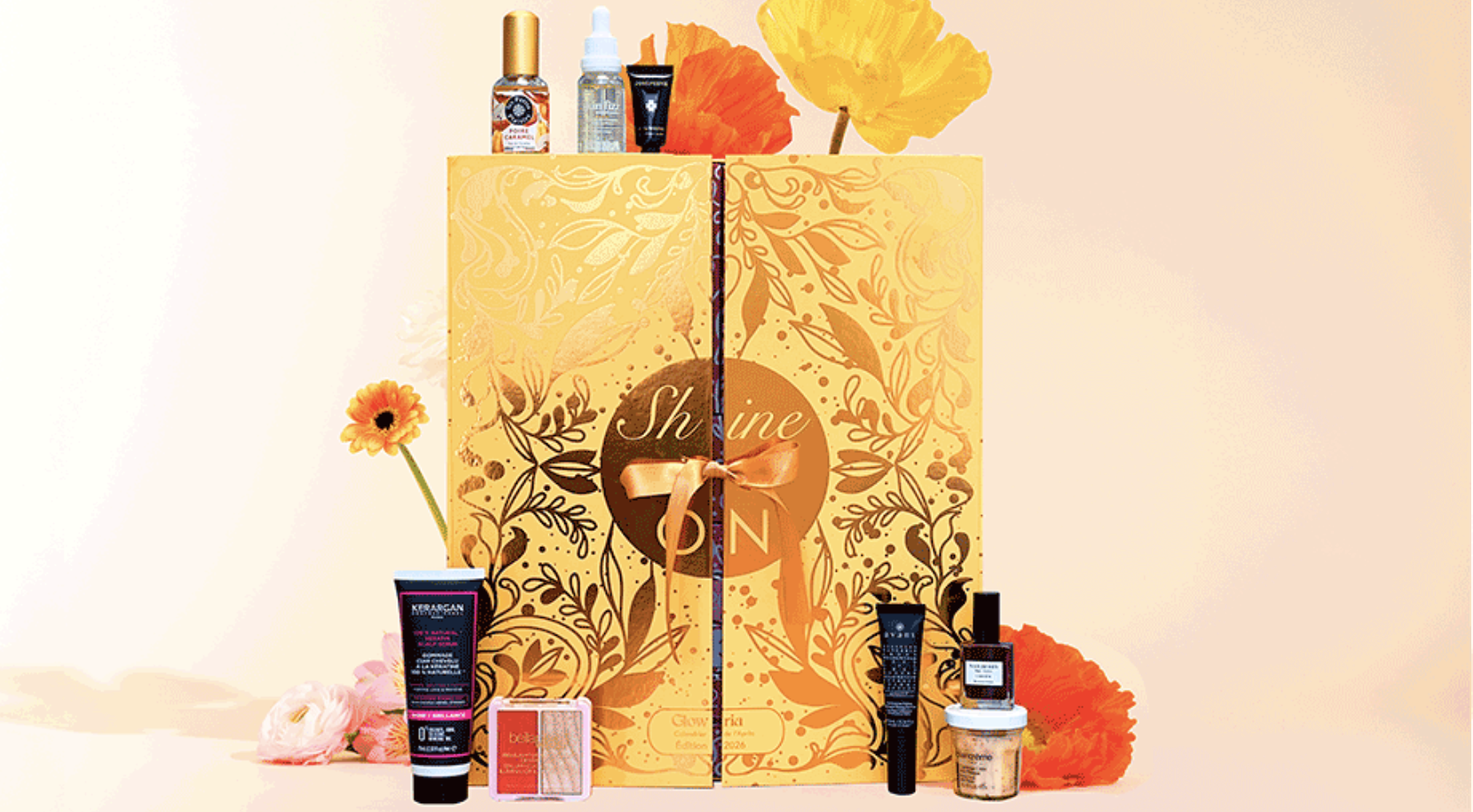 Calendrier Beaute Glowria Shine ON 25 produits valeur 550 euros 39 euros mai 2026