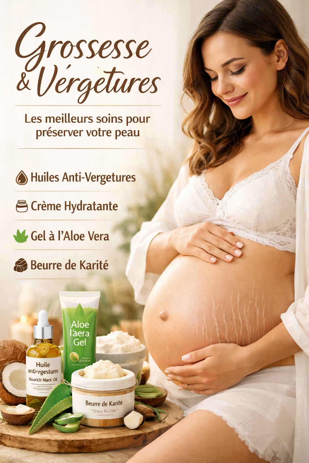 Grossesse et vergetures : huiles et crèmes anti-vergetures pour futures mamans