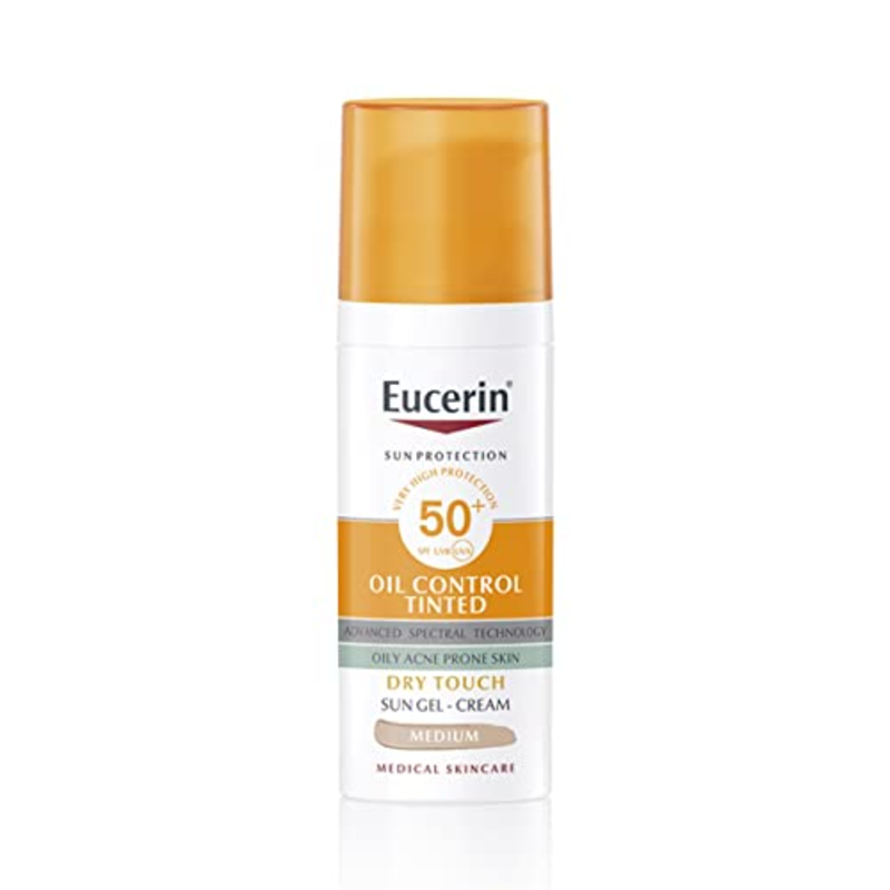 Eucerin Sun Oil Control Gel-Crème teintée SPF50+ Medium peaux mixtes grasses