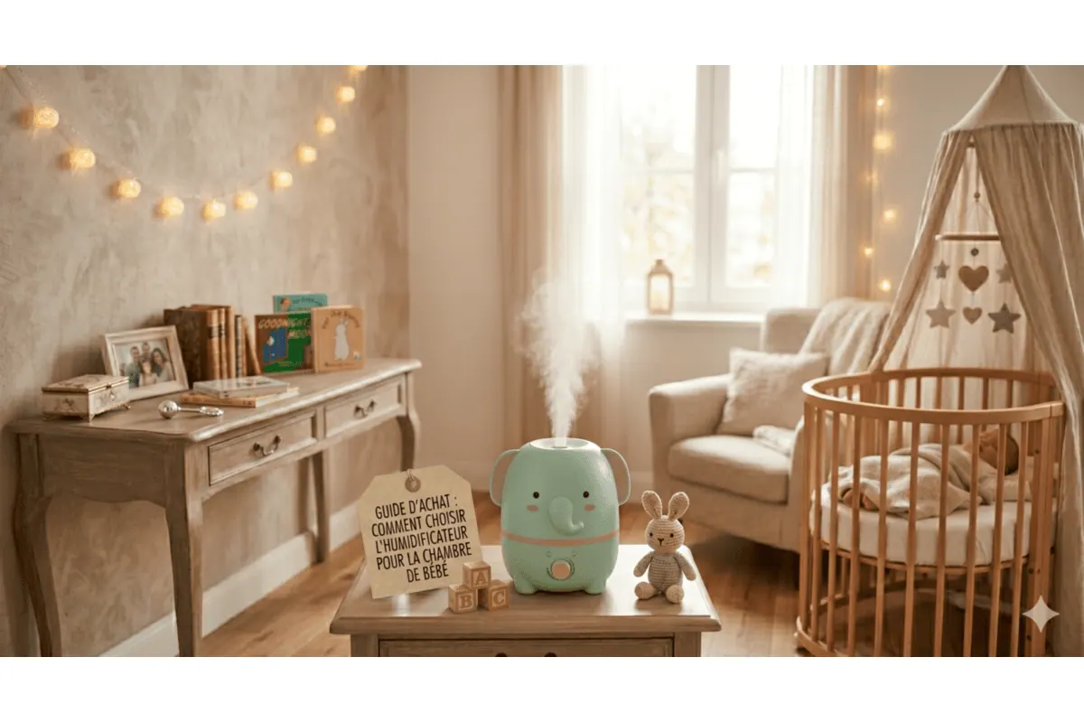 Humidificateur éléphant dans une chambre de bébé cosy guide d'achat 2026