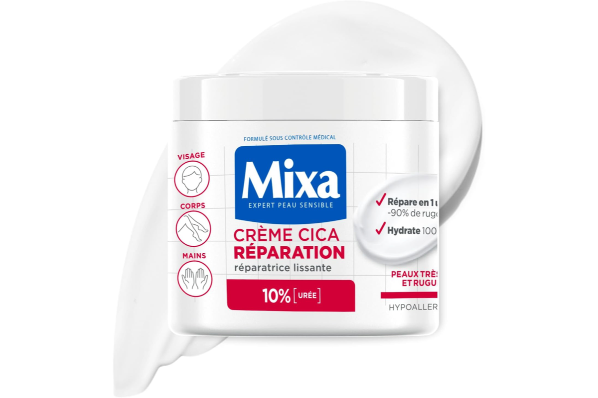 Mixa Crème Cica Réparation 400 ml peaux très sèches rugueuses hypoallergénique visage corps mains réparation longue durée