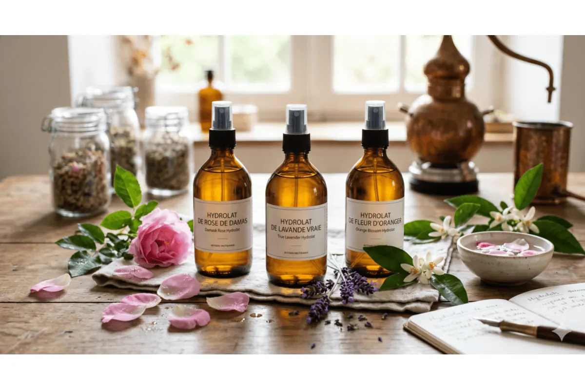 Sélection d'hydrolats bio Pranarōm Rose de Damas Camomille Noble Immortelle Néroli Lavande Vraie Menthe Poivrée comparatif top 6