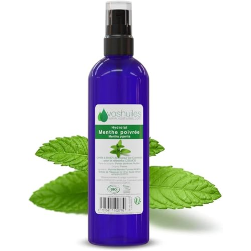 VOSHUILES Hydrolat Menthe Poivrée COSMOS rafraîchissant 100ml