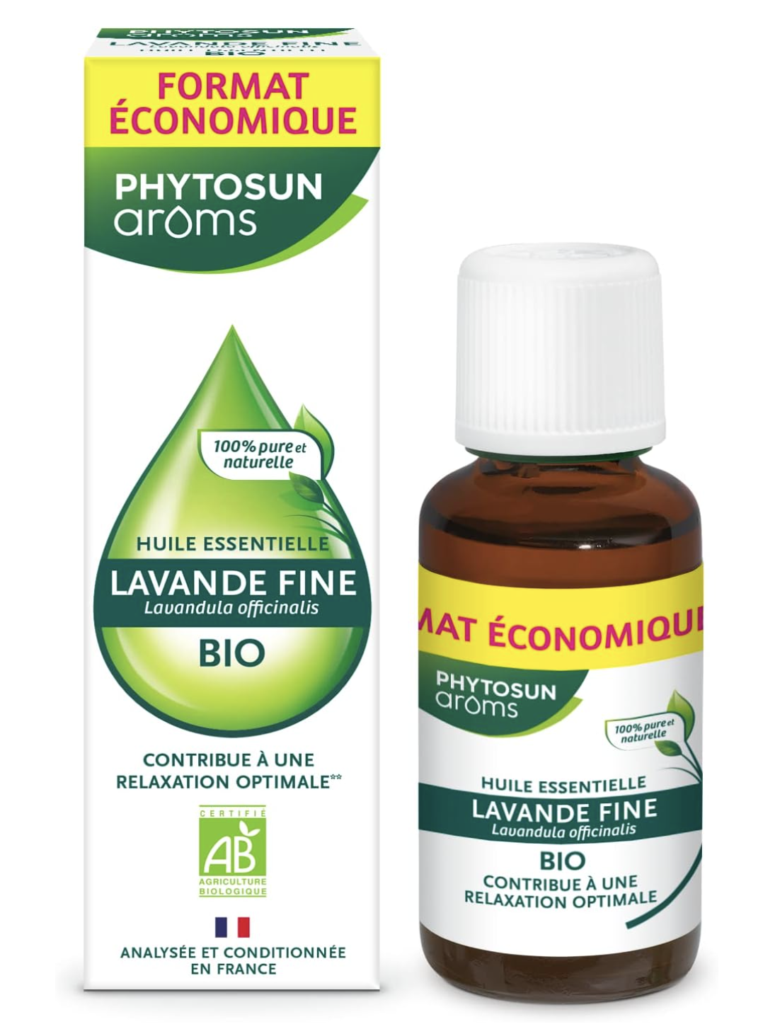 Phytosun Arôms Huile Essentielle Lavande Fine Lavandula officinalis Bio format économique