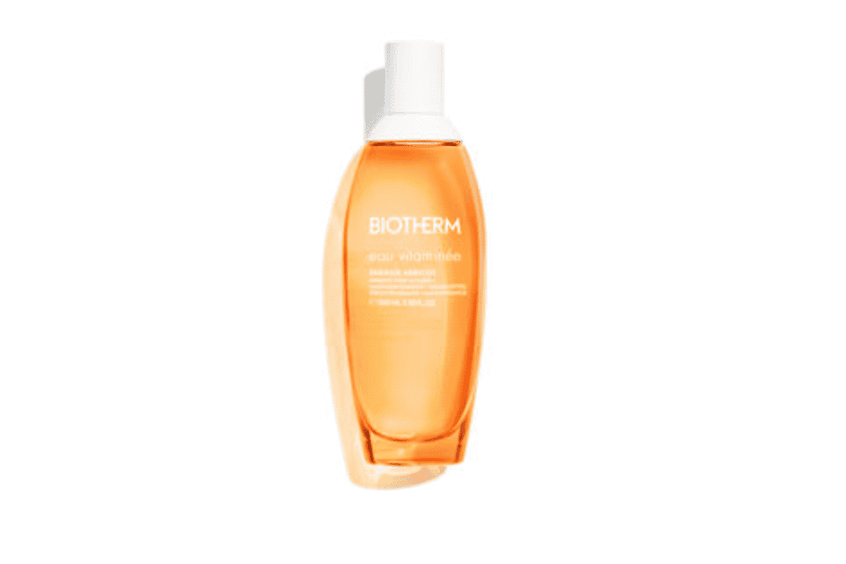 Biotherm Eau Vitaminée Énergie Abricot brume corps femme parfum gourmand après-douche flacon orange