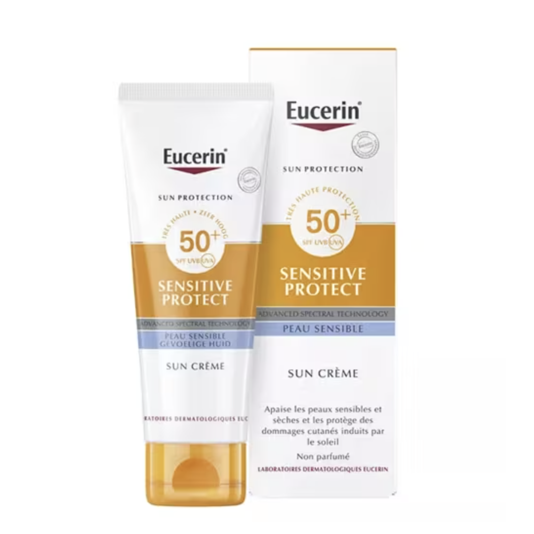 Eucerin Sun Protection Sensitive Protect Sun Crème SPF50+ peaux sensibles 50ml