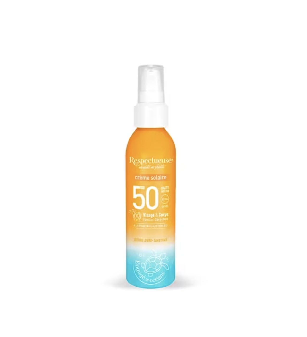 Respectueuse Crème Solaire SPF50 Visage et Corps famille océan respect