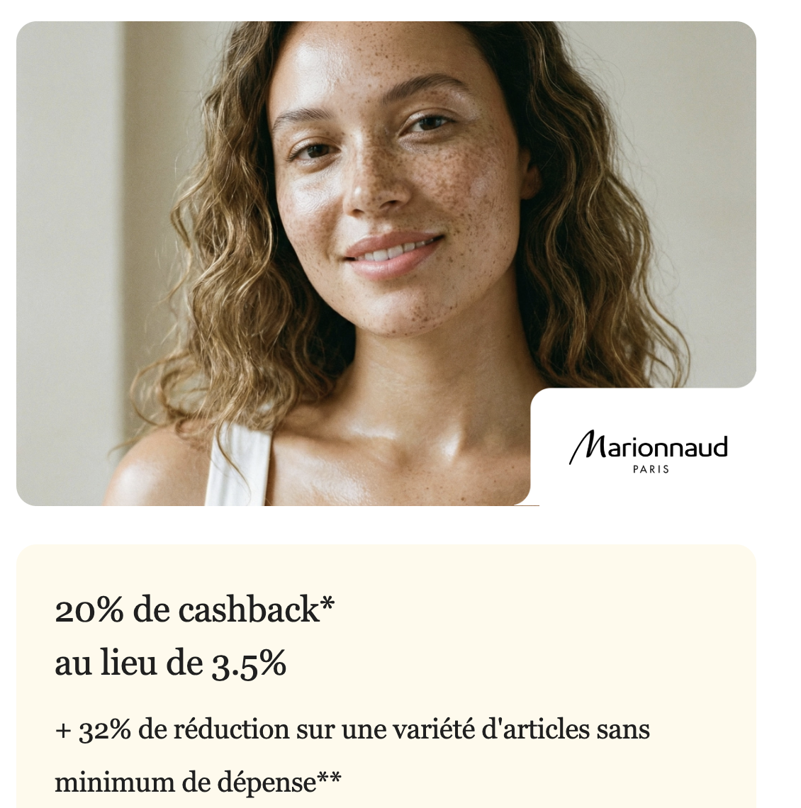 Marionnaud 20% cashback via iGraal + 32% de réduction