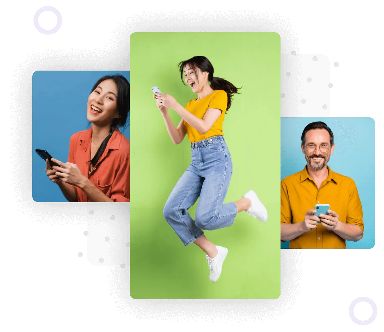 Membres Ipsos iSay répondant à des sondages rémunérés depuis leur téléphone
