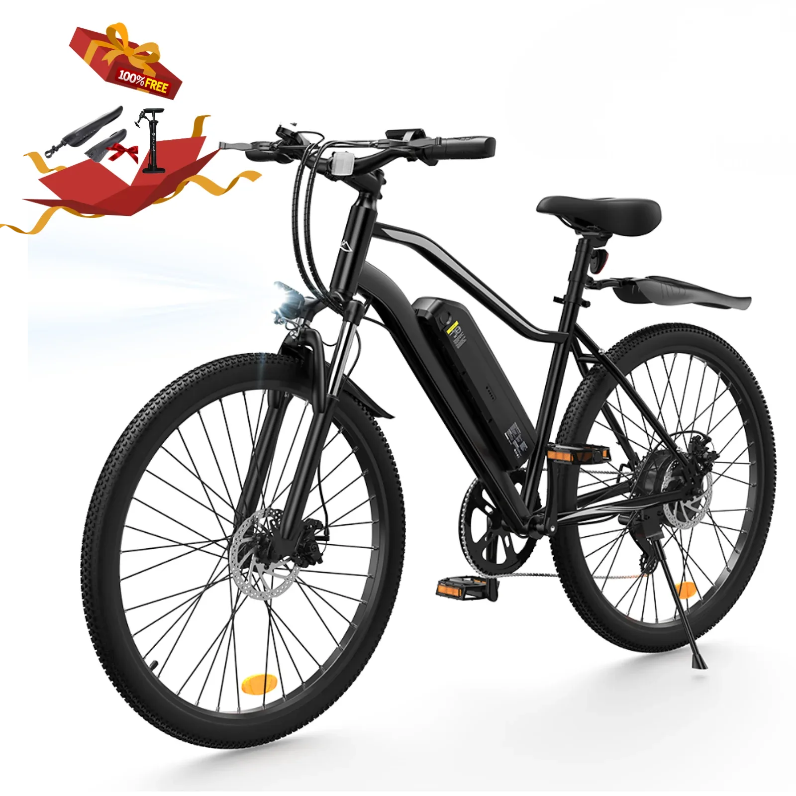 Vélo électrique tout-terrain iSinwheel EB3 noir avec batterie amovible