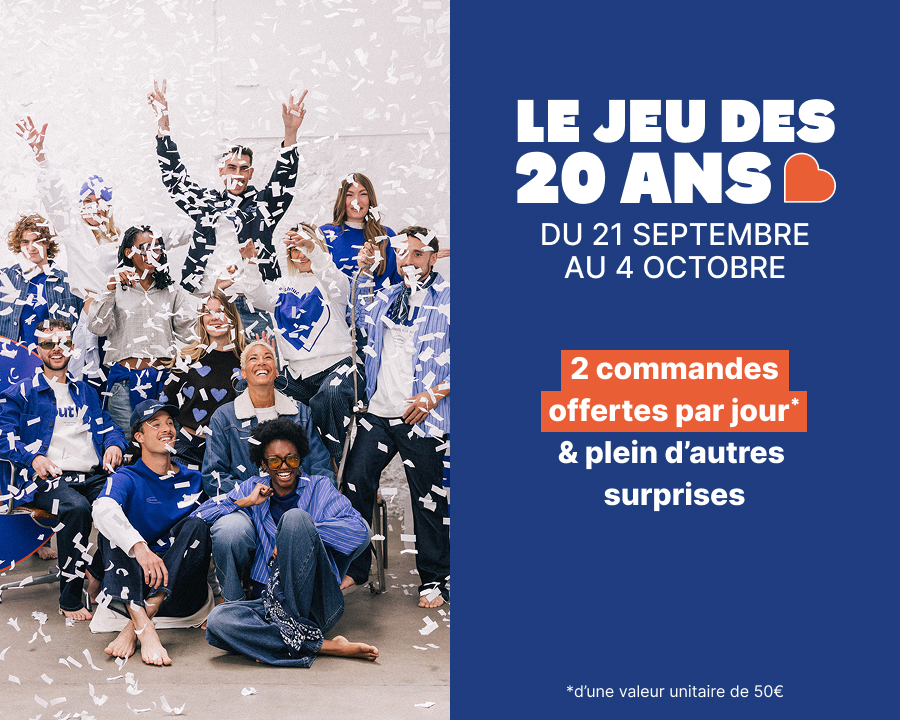 Jeu concours des 20 ans de Bonobo avec deux commandes de 50 euros offertes par jour