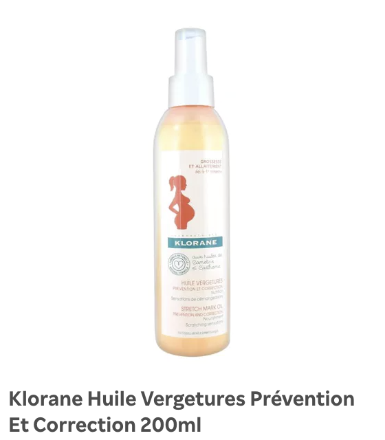 Klorane Huile Vergetures Prévention et Correction 200 ml