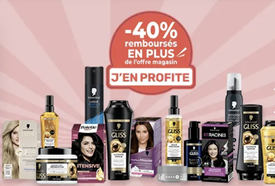 La Belle Adresse 40% remboursés sur Schwarzkopf Gliss Palette