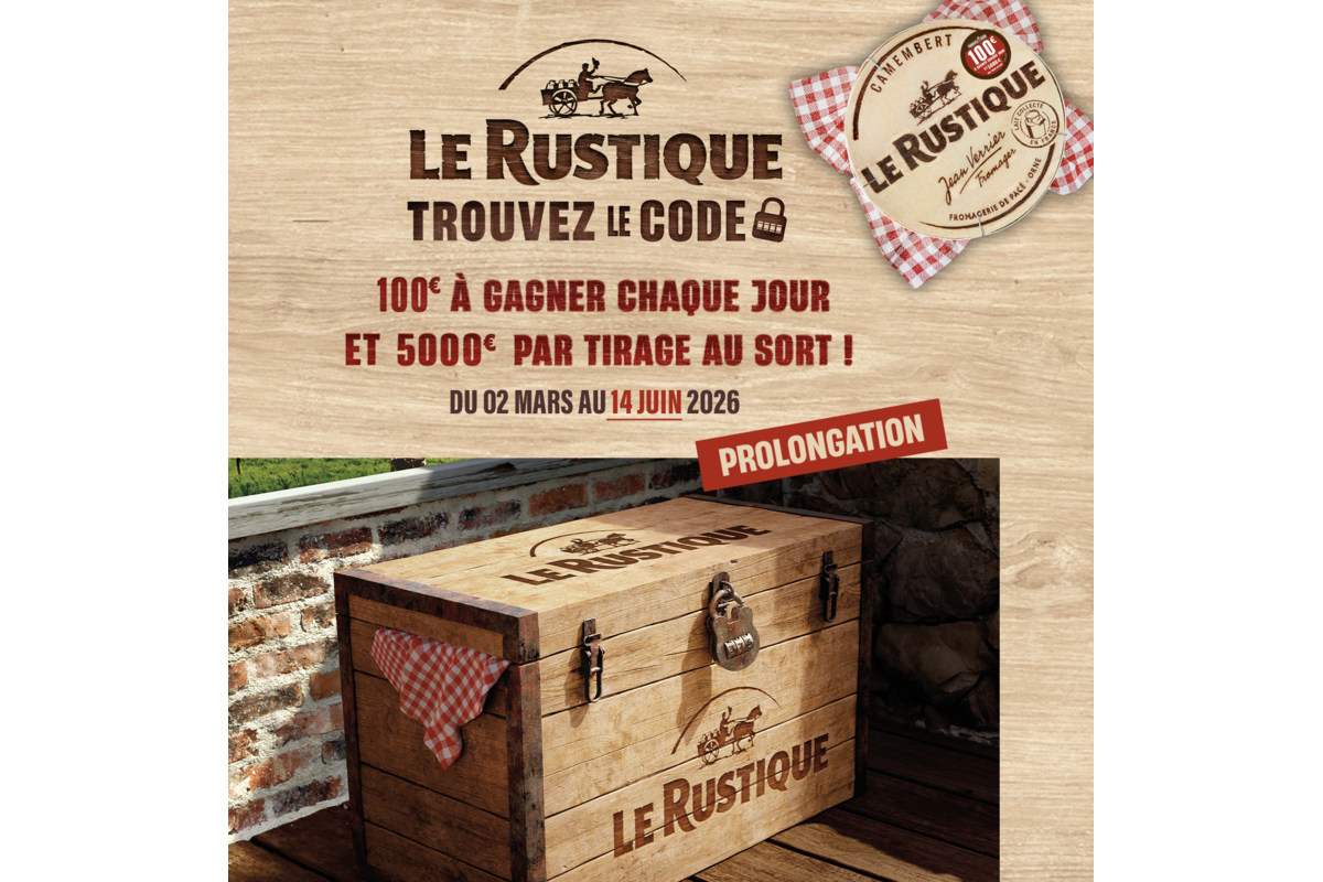Jeu concours Le Rustique Trouvez le Code prolongé 14 juin 2026 camembert