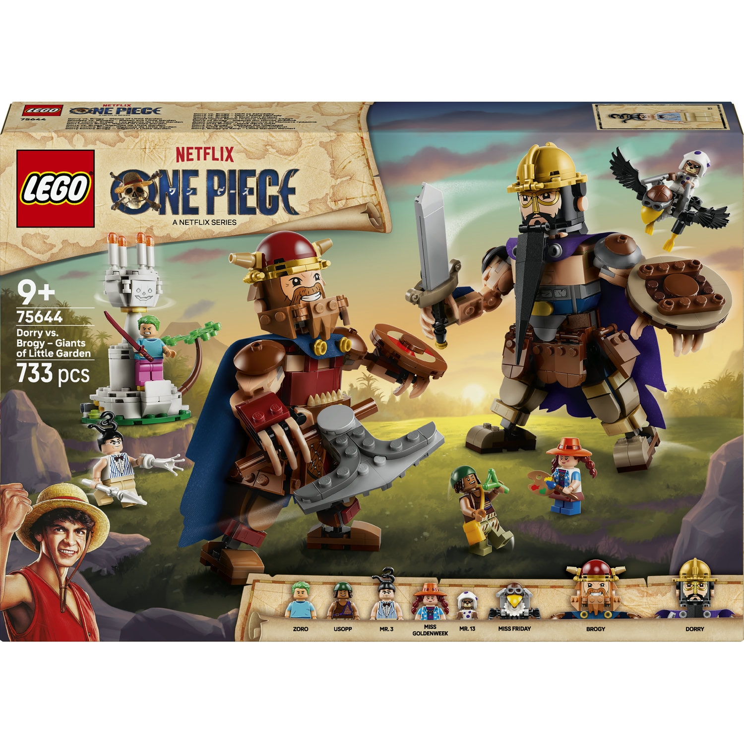 Boîte LEGO One Piece Dorry contre Brogy Les géants de Little Garden 75644