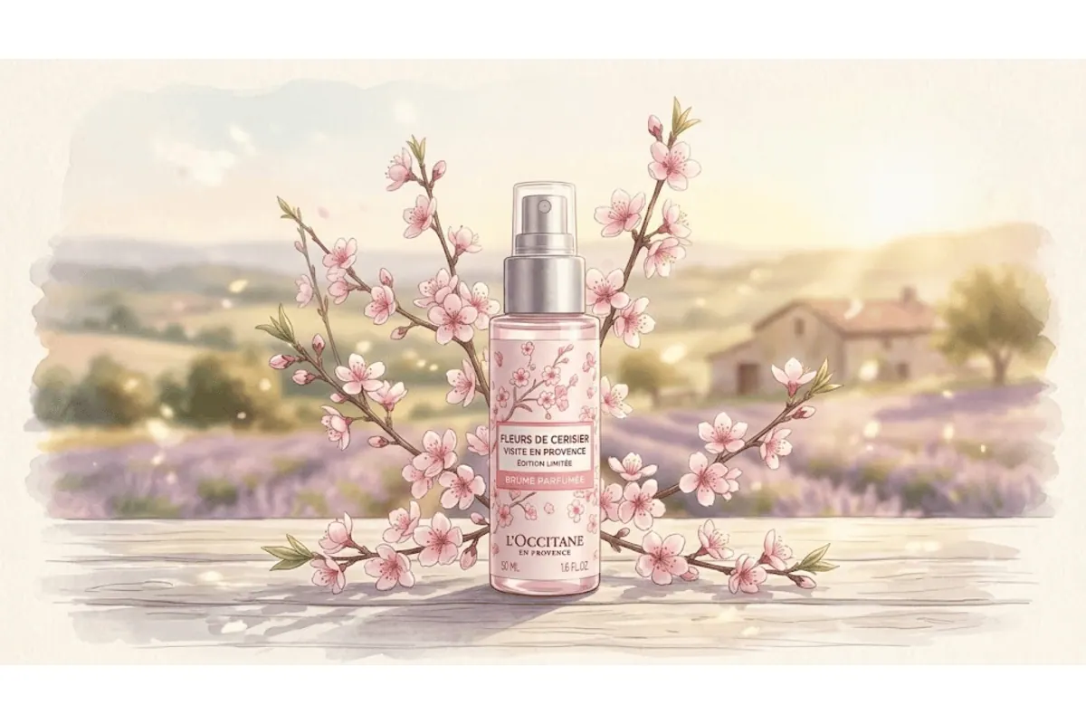 L'Occitane Brume Fraîcheur Fleurs de Cerisier 50 ml flacon rose 11,20 € soldes -30%