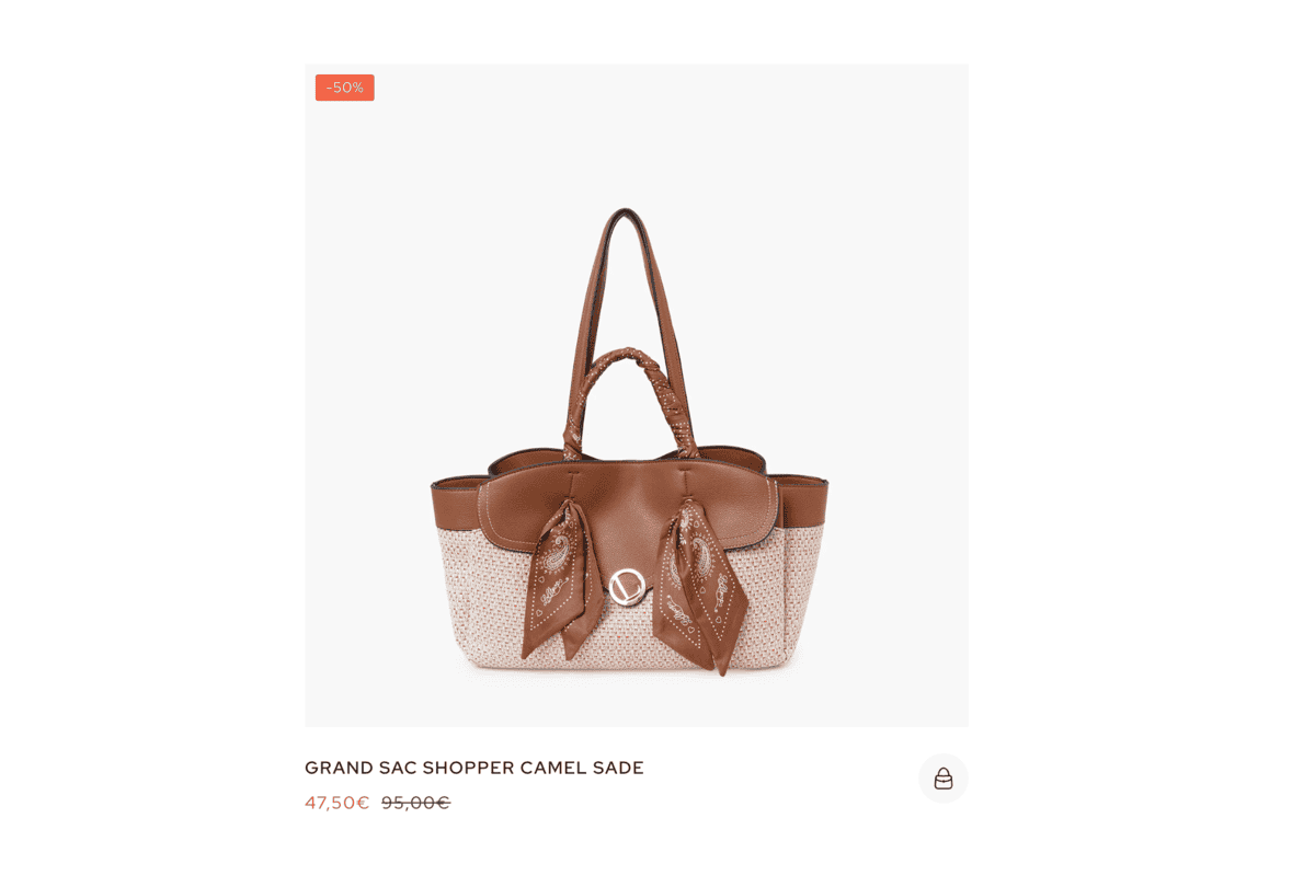 Lollipops Paris Grand Sac Shopper Camel SADE ventes privées -50% 47,50 euros