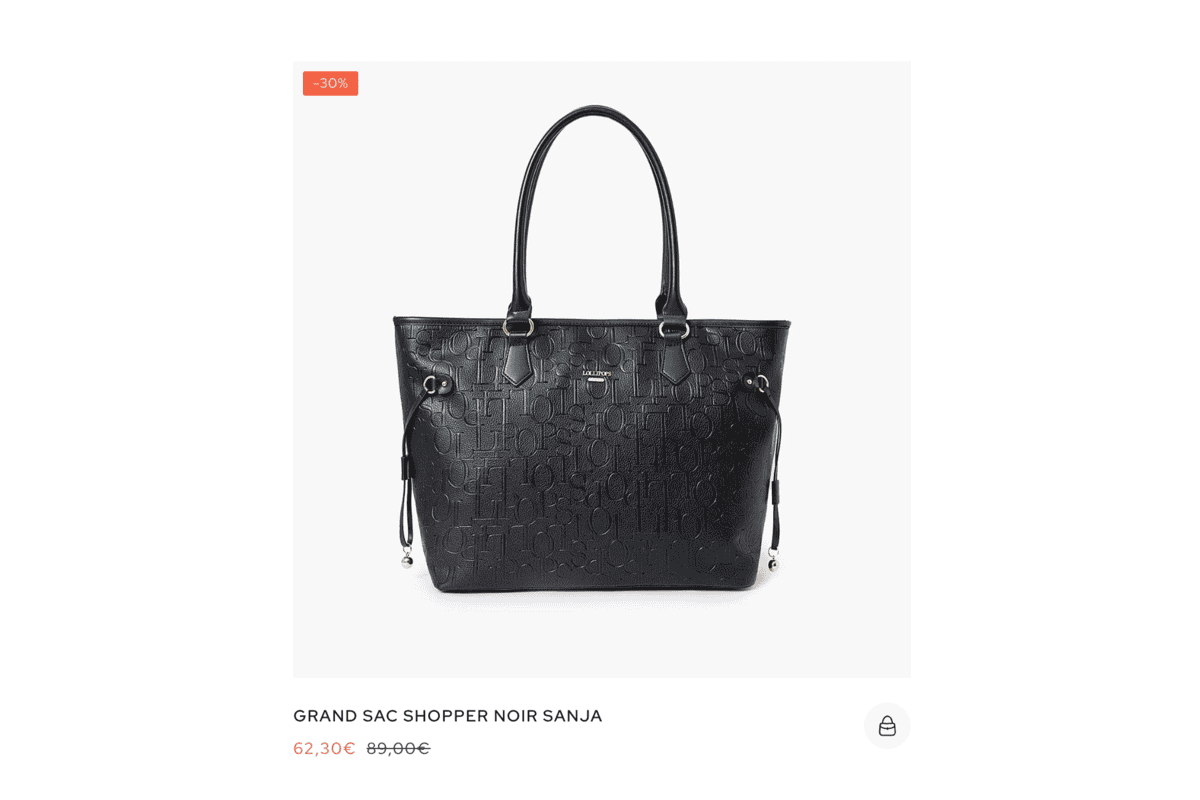 Lollipops Paris Grand Sac Shopper Noir SANJA ventes privées -30% 62,30 euros