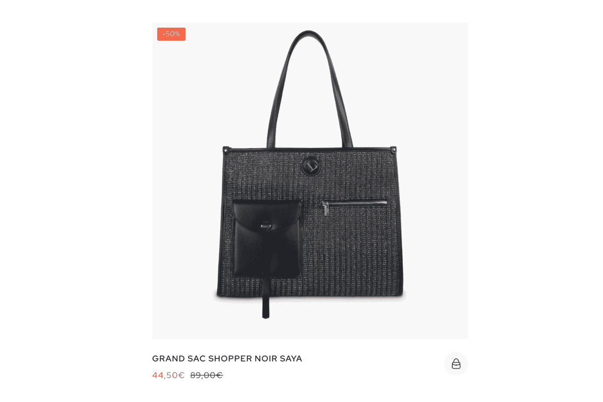 Lollipops Paris Grand Sac Shopper Noir SAYA ventes privées -50% 44,50 euros