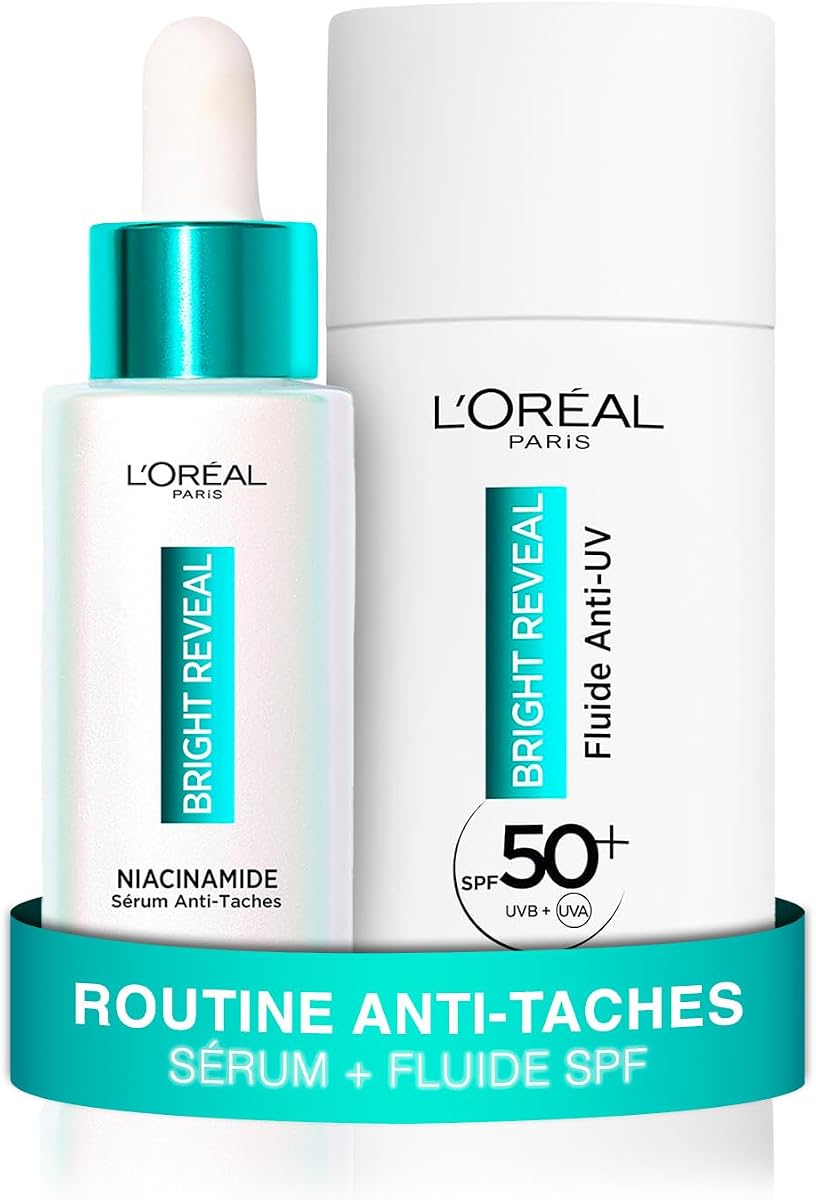 Coffret L'Oréal Paris Bright Reveal sérum anti-taches et fluide SPF50+