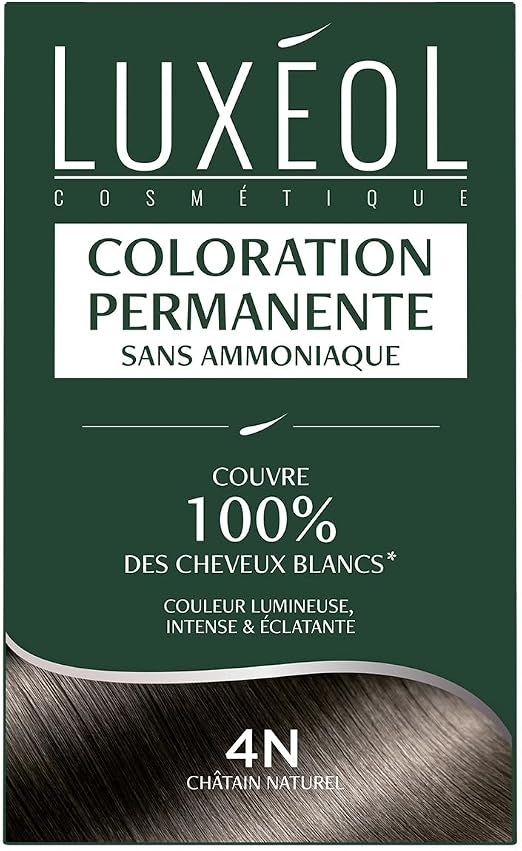 Boîte de coloration permanente Luxéol teinte 4N Châtain naturel