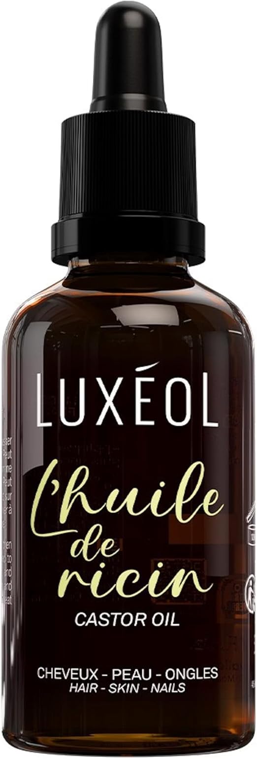 Flacon brun d’huile de ricin Luxéol