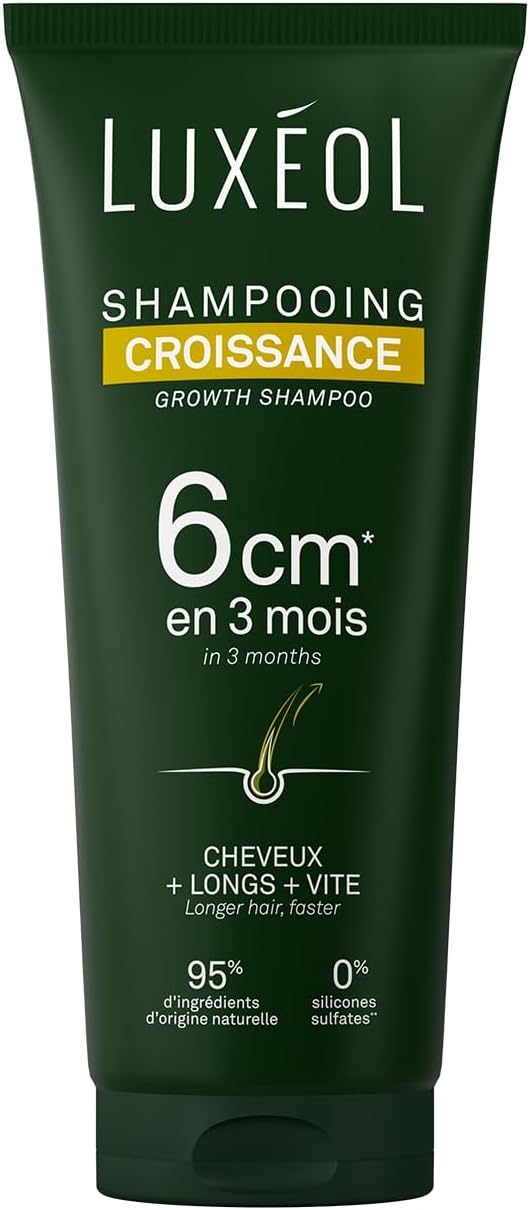 Tube vert du shampooing Croissance Luxéol