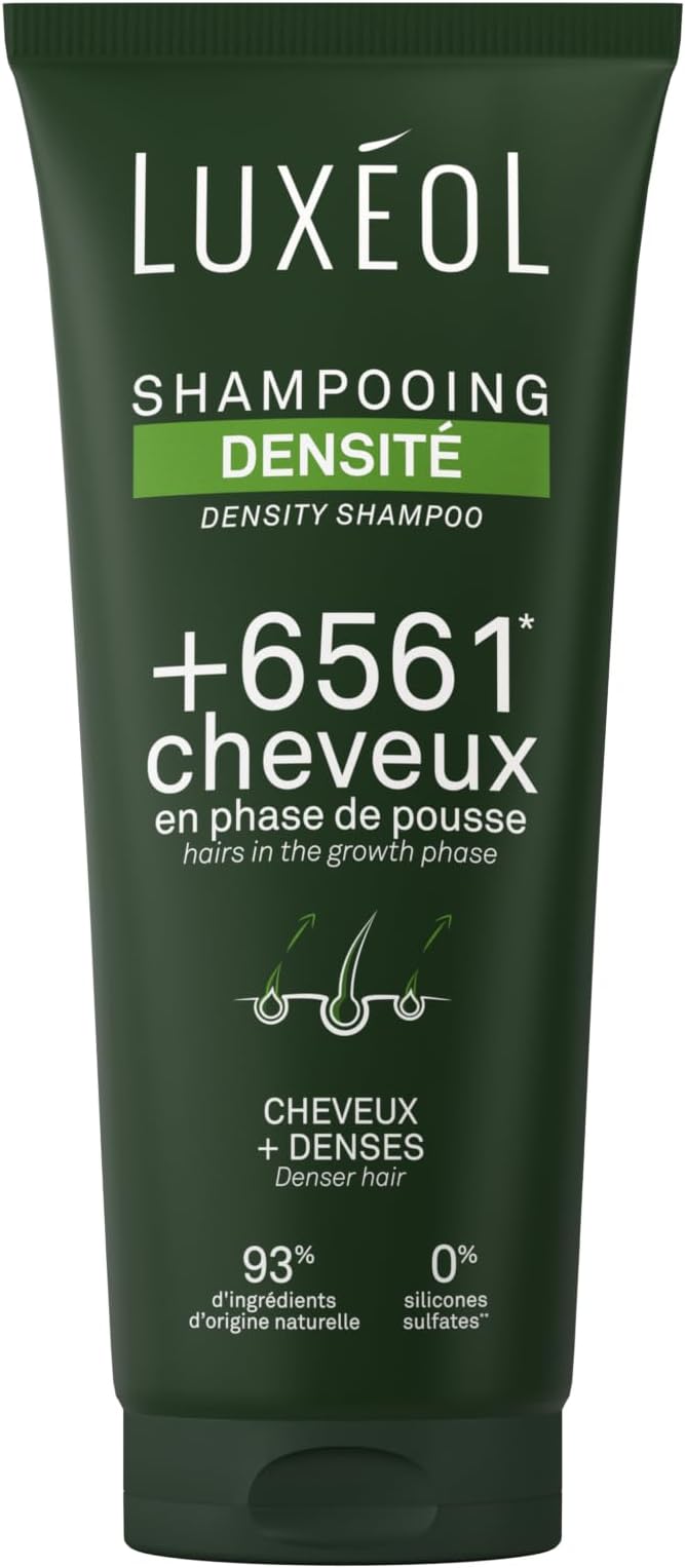 Tube vert du shampooing Densité Luxéol