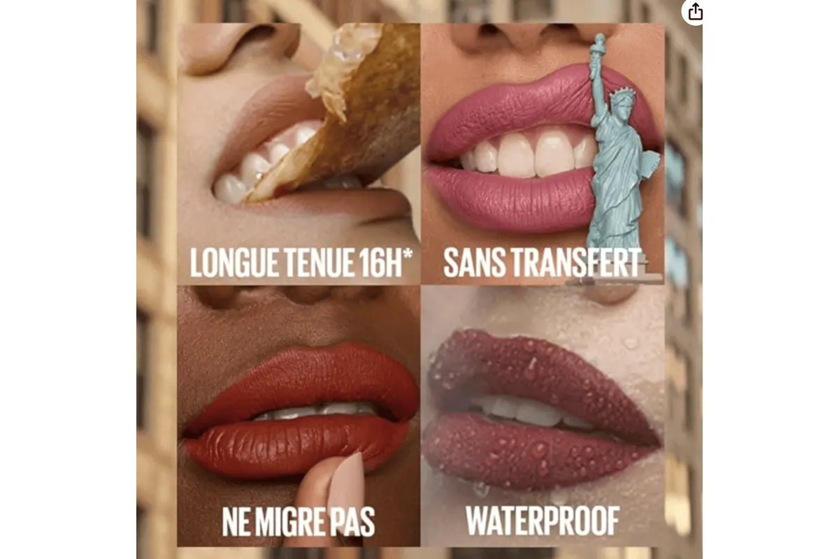 Maybelline Superstay Matte Ink longue tenue sans transfert waterproof