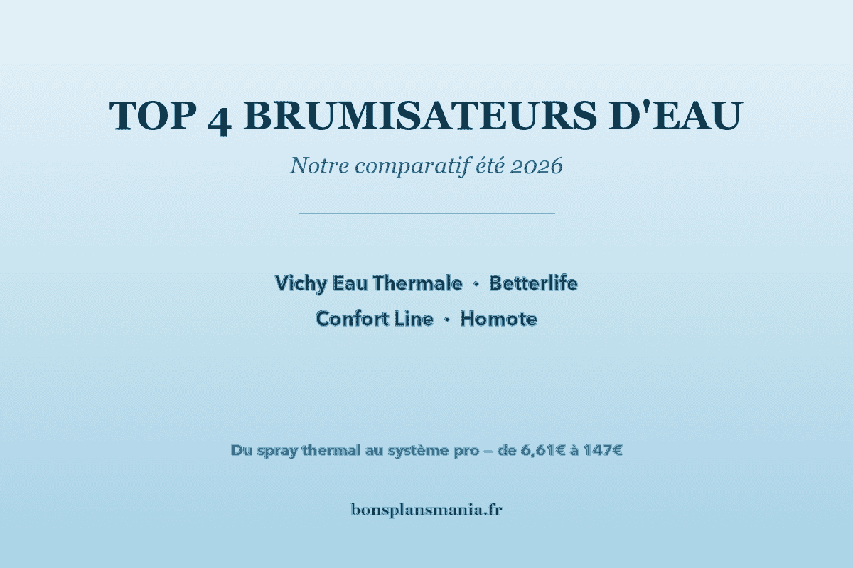 Comparatif des meilleurs brumisateurs d'eau 2026
