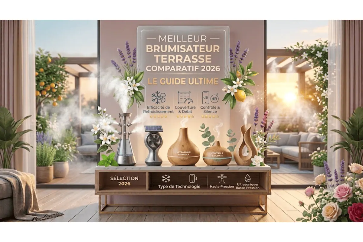 Comparatif des meilleurs brumisateurs de terrasse 2026