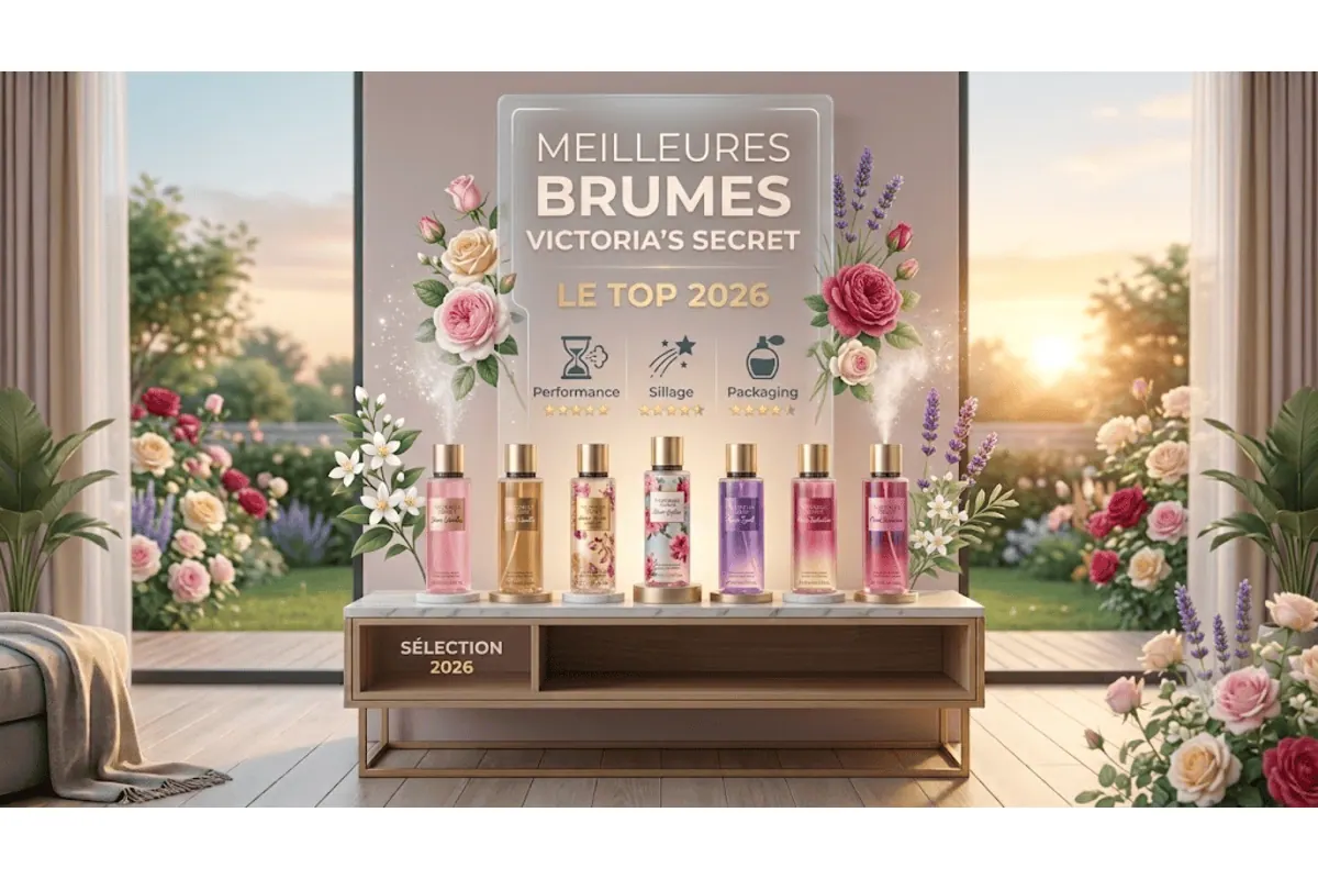 Top 5 meilleures brumes Victoria's Secret 2026 Bare Vanilla Coconut Passion Love Spell Amber Romance Pure Seduction notes olfactives tenue layering