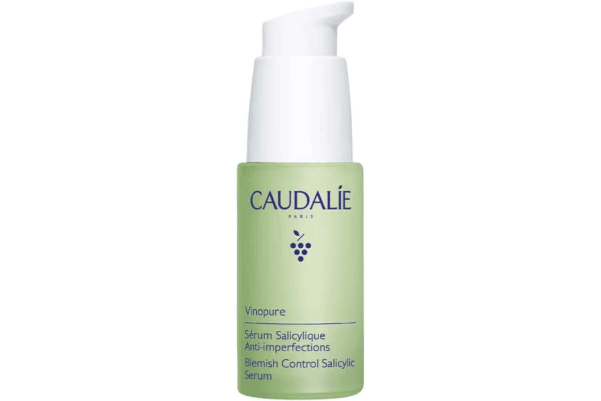 Caudalie Vinopure sérum salicylique naturel imperfections 6 huiles essentielles peaux mixtes vegan
