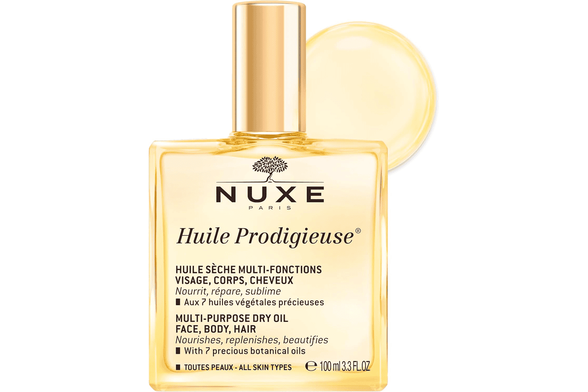 Nuxe Huile Prodigieuse 100 ml huile sèche multi-fonctions visage corps cheveux 7 huiles végétales précieuses