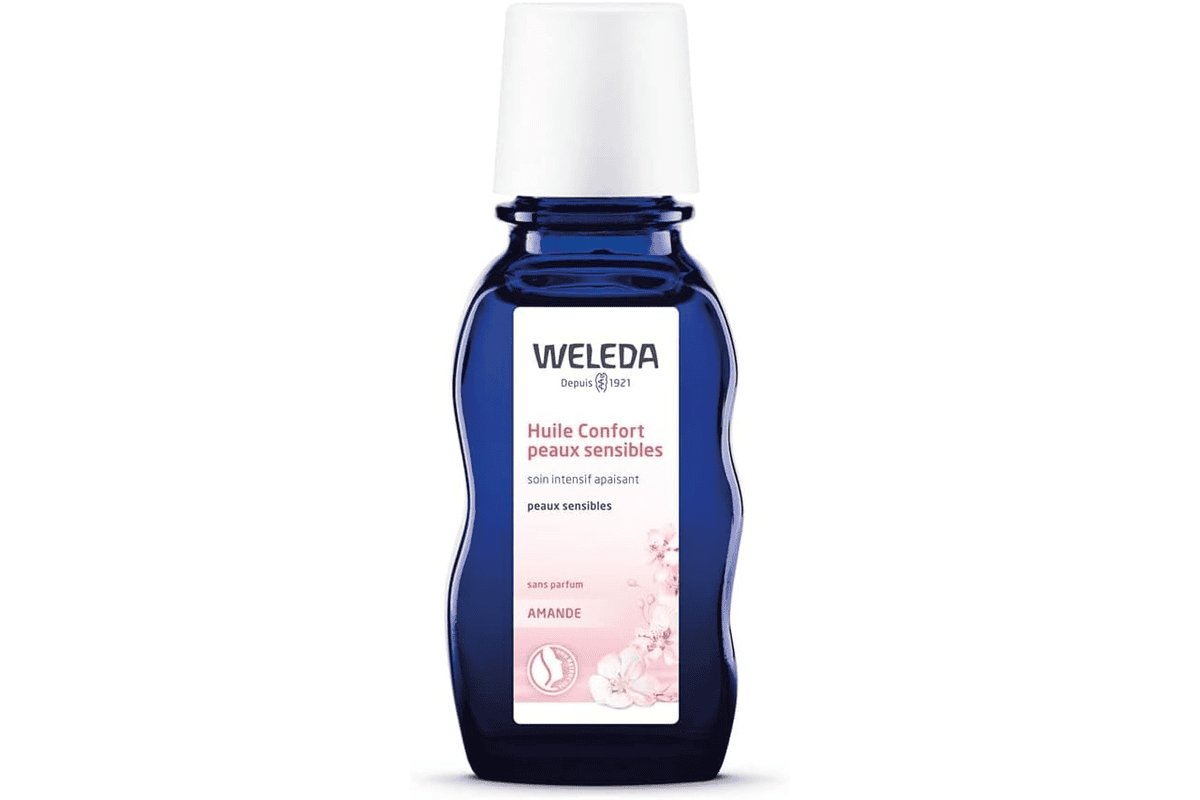 Weleda Huile Amande peaux sensibles réactives atopiques 50 ml NATRUE bio vegan visage corps