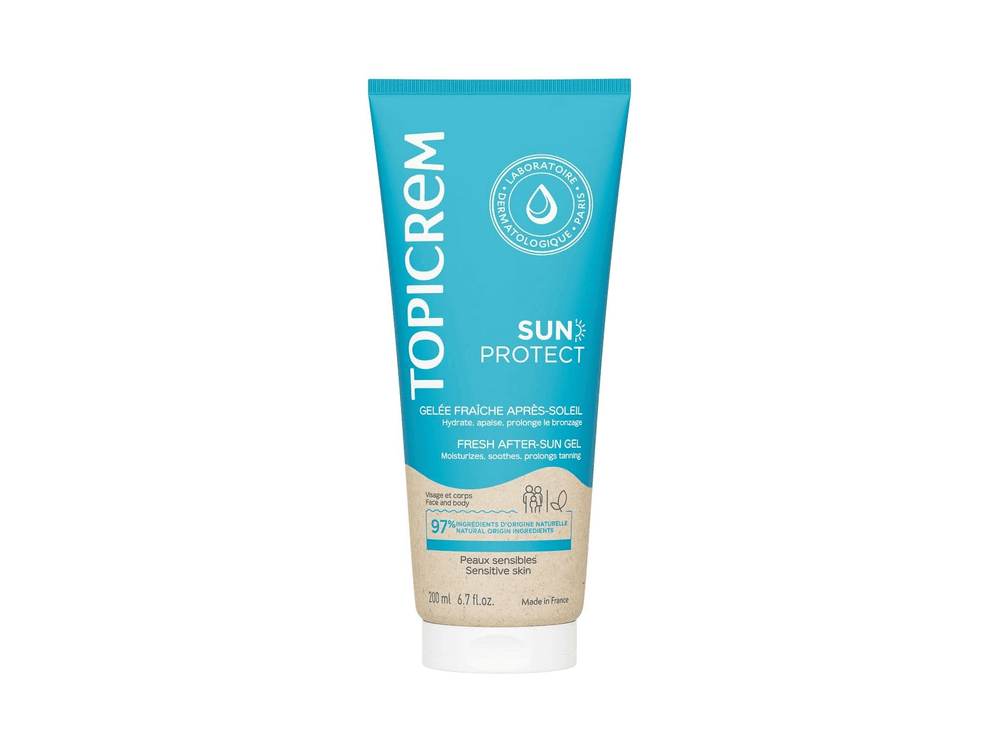 Topicrem Sun Protect Gelée Fraîche Apaisante Après-Soleil Visage Corps hydratation 48h prolonge bronzage Amazon 2026